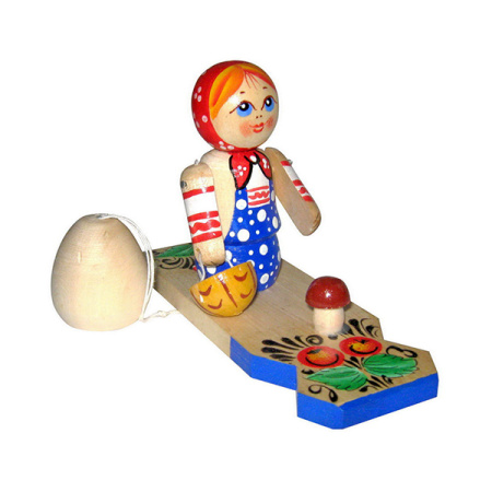 Богородский промысел. Девочка с корзинкой